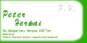 peter herpai business card